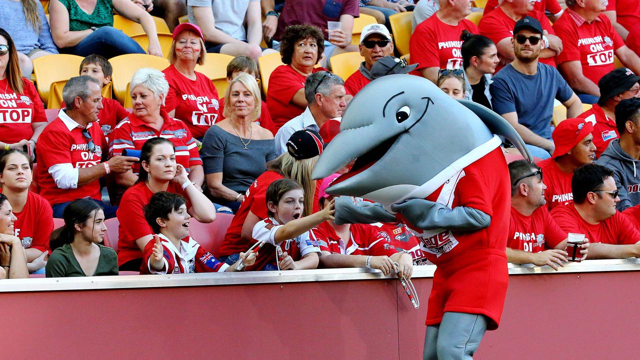 The Dolphins will have strong support at Dolphin Stadium but will their fans travel to Suncorp Stadium? Picture: Peter Cronin