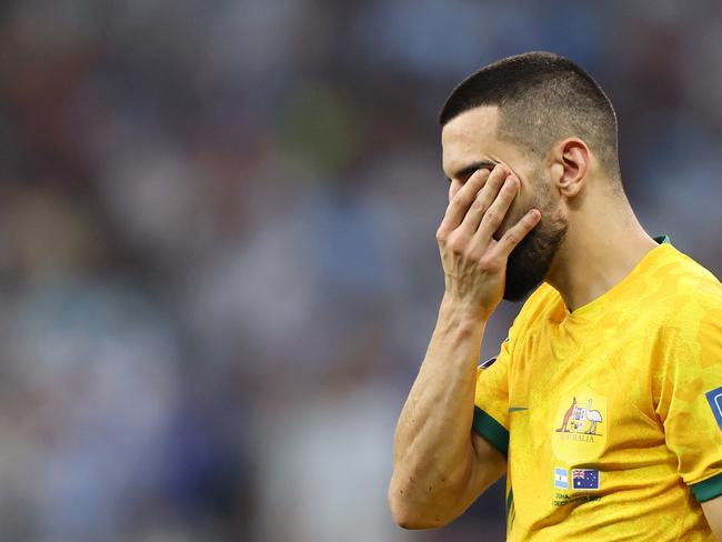 Socceroos left-back Aziz Behich will be challenged for his spot by Jordan Bos. Picture: Francois Nel/Getty Images