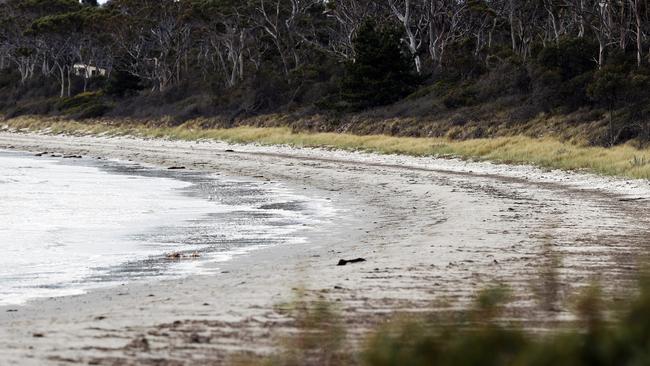 The beach where the body of lost kayaker Valentine Bester was found by a member of the public. Picture: Zak Simmonds