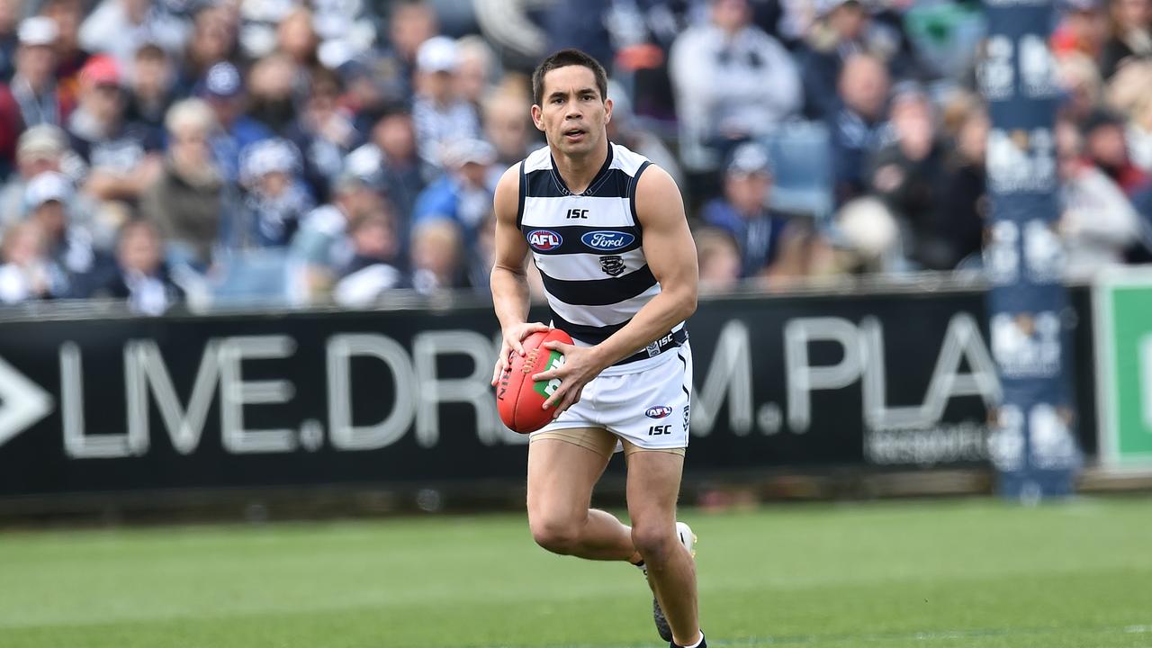 Matthew Stokes won two flags in his time with the Cats. (AAP Image/Julian Smith)