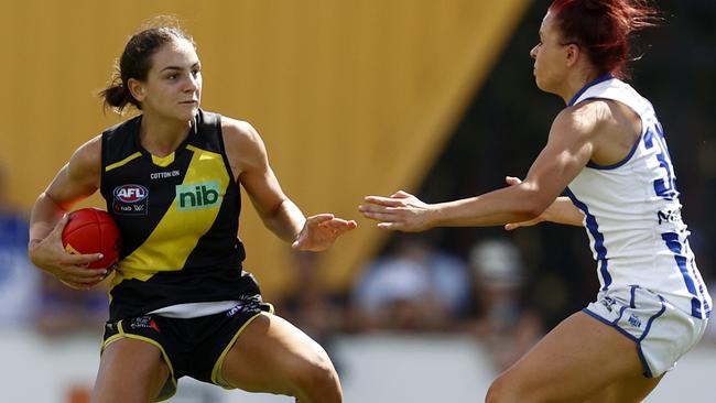 Conti says continuing to play basketball in the WNBL is helping her improve as a footballer. Picture: Darrian Traynor / Getty Images