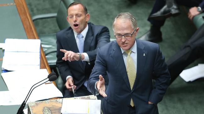 Prime Minister Tony Abbott and Malcolm Turnbull. Pic: Gary Ramage