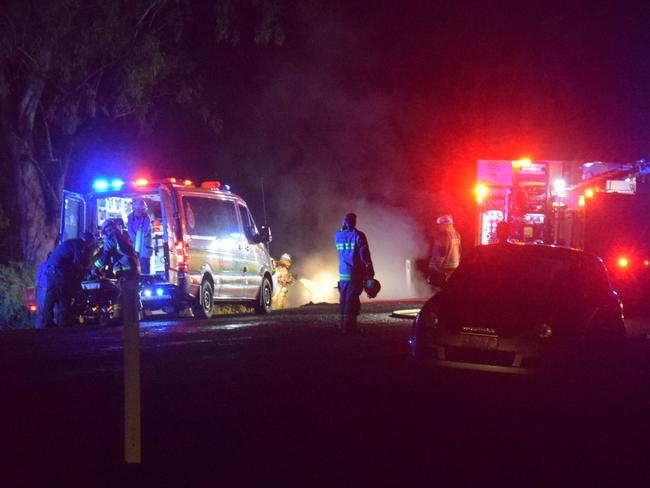 ON SCENE: Emergency crews responded to a car crash on Chinchilla Tara Rd at 5.50pm.