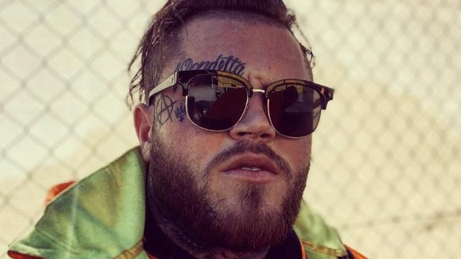 Ex-bikie Ben ‘Notorious’ Geppert has claimed on Instagram he now has a job. Picture: Instagram