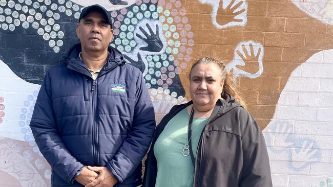 Robert Cooley, Senior Gamay Ranger (l) and chair of The La Perouse Local Aboriginal Land Council Noeleen Timbery (r)