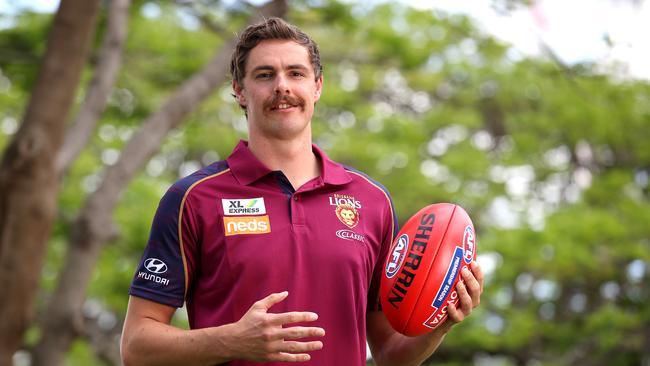 Joe Daniher is happy to be in the Brisbane Lions’ den. Picture: Jono Searle/Getty Images