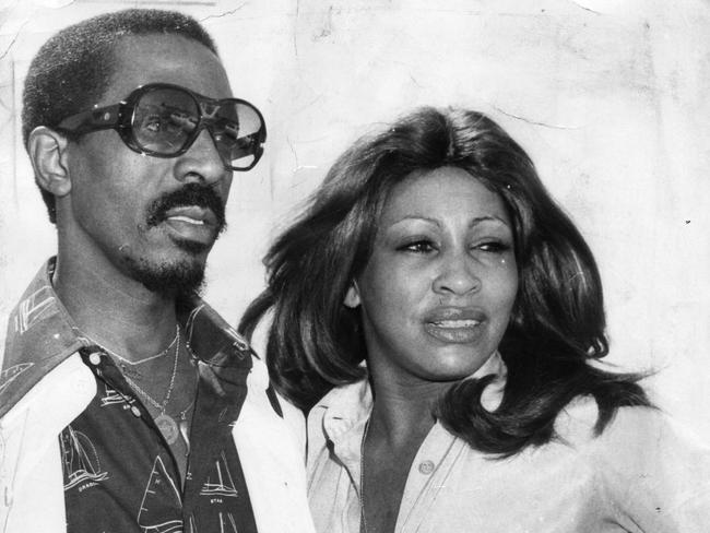 With then husband Ike Turner at Adelaide Airport in 1975, a year before Tina filed for divorce.