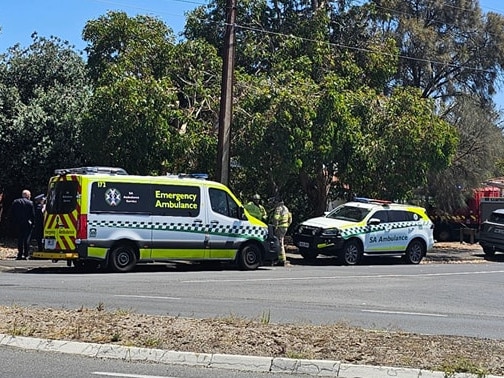 A large presence of police and other emergency services, including hazmat, are currently at the scene of an incident in Mount Gambier. Picture: Josh Lynagh.