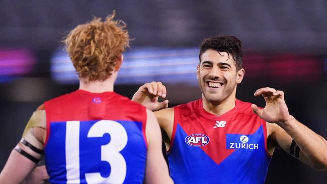 Christian Petracca and Clayton Oliver helped orchestrate Melbourne’s victory.