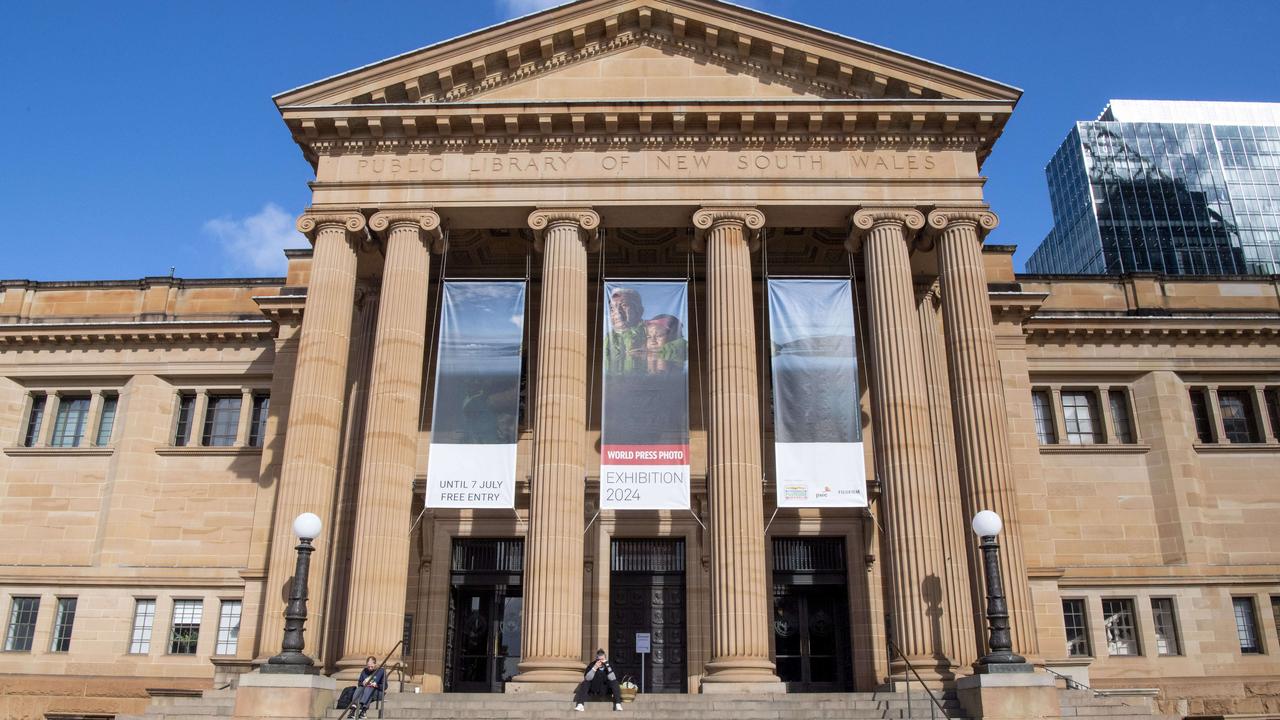 The State Library of NSW has distinguished pillars that would be at home in London. Picture: NewsWire / Simon Bullard.