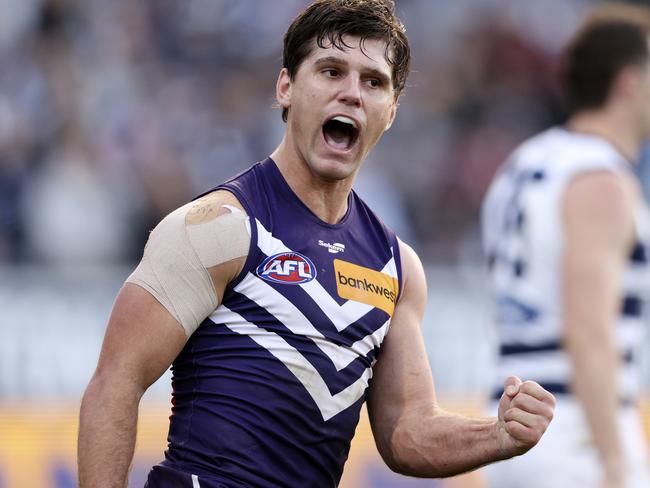 Lachie Schultz is the latest Docker to successfully request a trade from Fremantle. Picture: Martin Keep/Getty Images