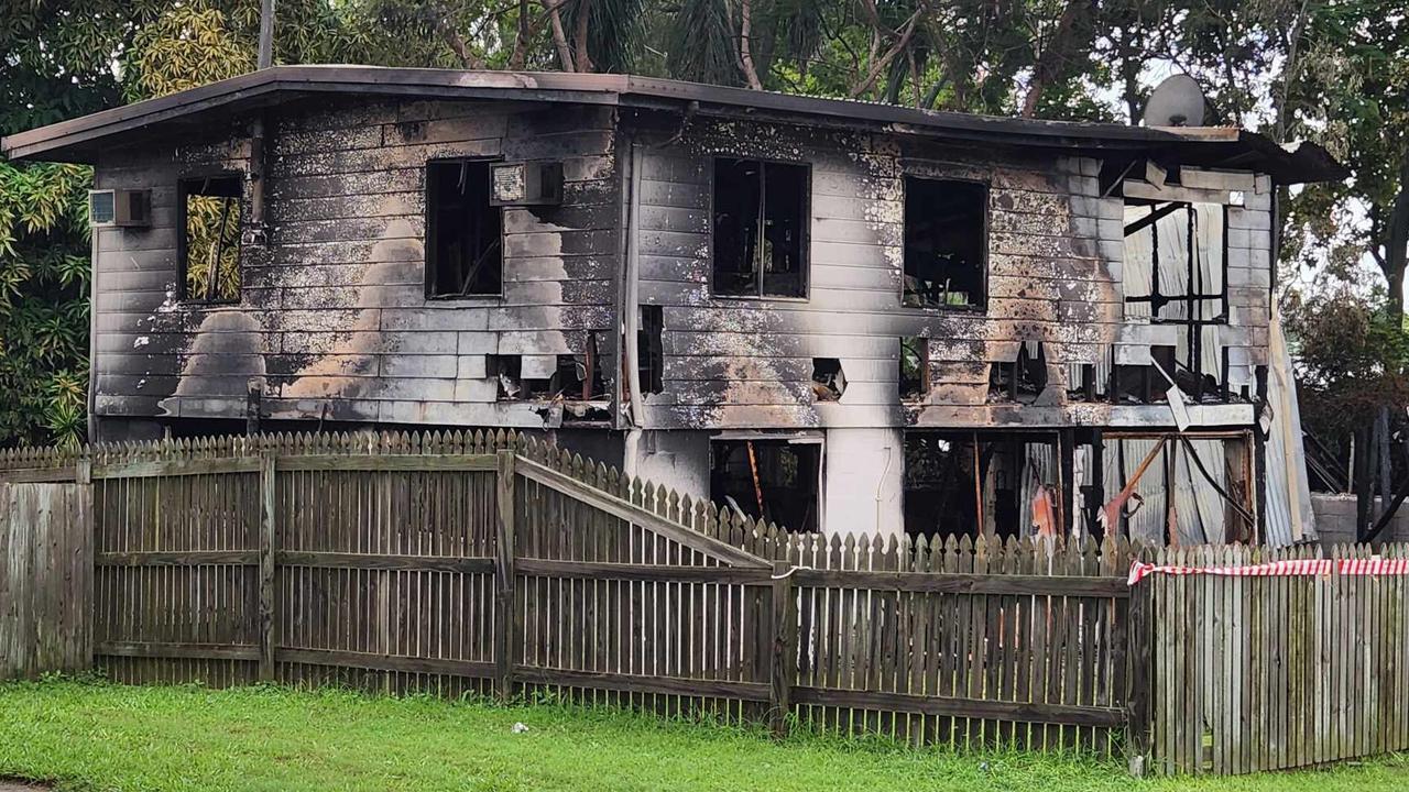 A house has been destroyed by fire at Yeppoon. PHOTOS: Darryn Nufer.