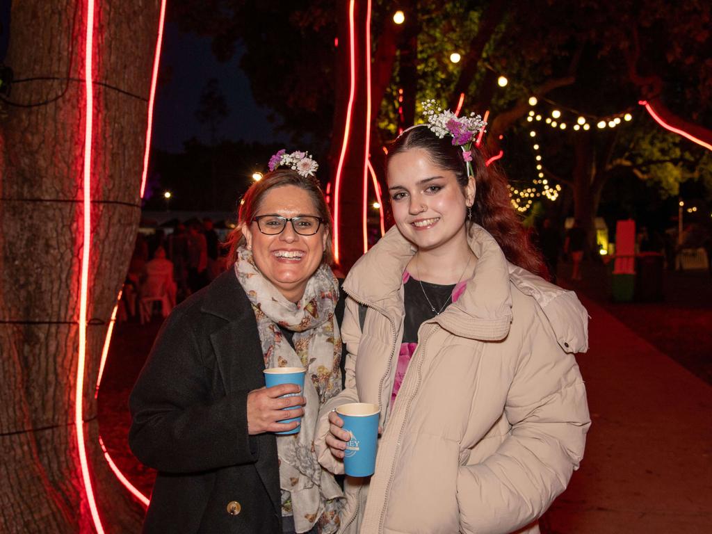 (From left) Tamara and Hannah Stopford. Toowoomba Carnival of Flowers Festival of Food and Wine. Friday, September 13, 2024. Picture: Nev Madsen