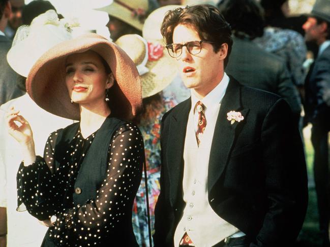 Kristin Scott-Thomas and Hugh Grant in Four Weddings And A Funeral.