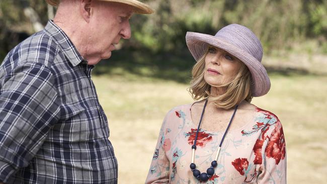 Alf, played by Ray Meagher, with Marthan, played by Belinda Giblin. Picture: Channel 7