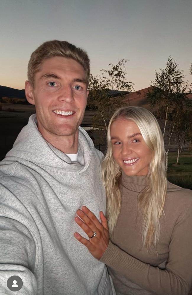 Tim English and Rudi Ellis announced their engagement Tuesday night. Picture: Instagram