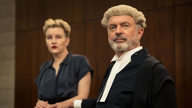 Sam Neill and co-star Kate Mulvany in legal drama The Twelve