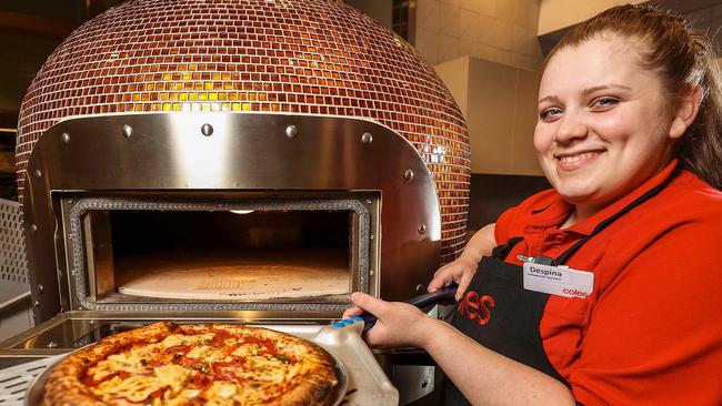 Woodfire pizza makes the grocery shop worthwhile at Moonee Ponds. Picture: Supplied.