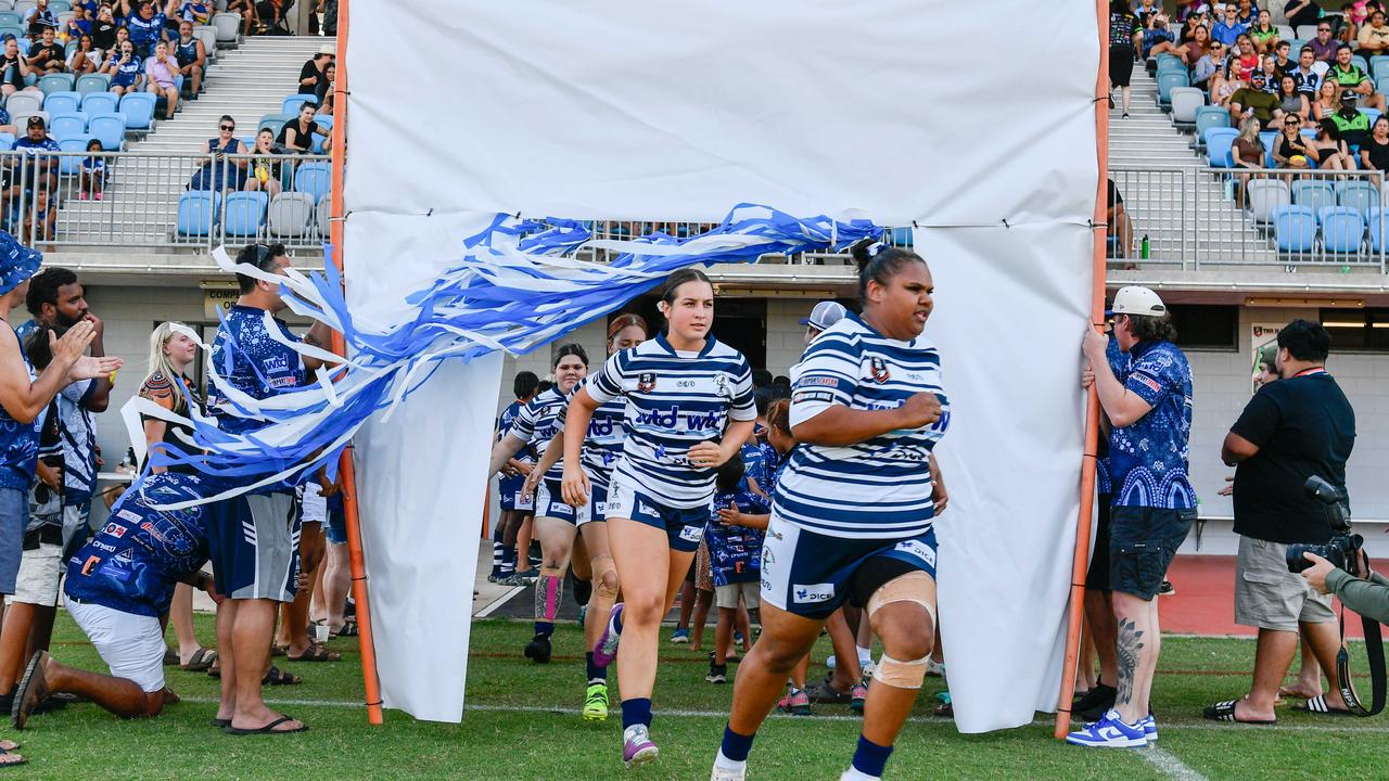 Bianca Scrymgour as the Darwin Brothers take on the Palmerston Raiders in the 2023 NRL NT women's grand final. Picture: Pema Tamang Pakhrin