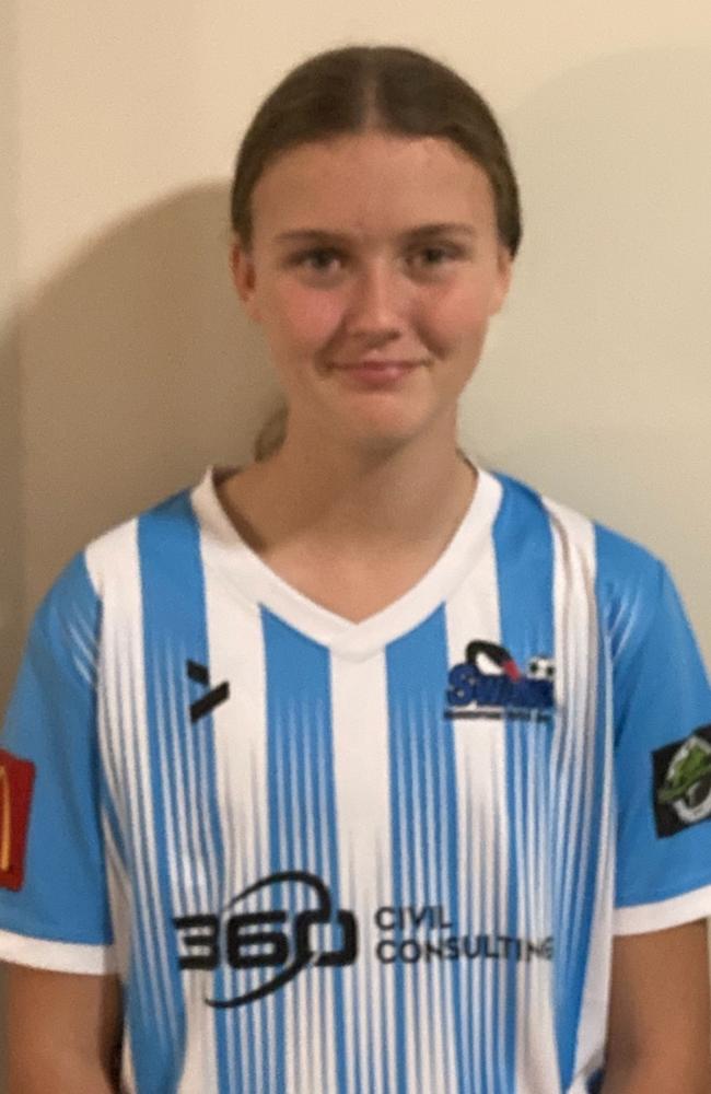 Maroochydore Swans FC junior player Bella McIntyre.