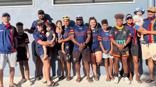 Rising rugby league talent Darius Birve and his family.