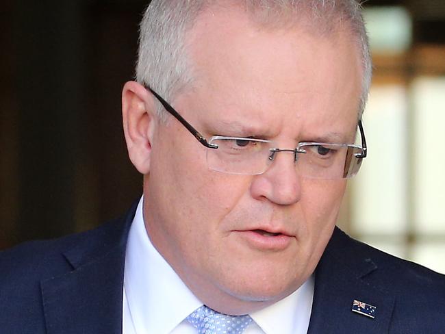 CANBERRA, AUSTRALIA-NCA NewsWire Photos JULY 21 2020The Prime Minister Scott Morrison and the Treasurer Josh Frydenberg during a press conference at Parliament House in Canberra, talking about the future of the Job Seeker and job Keeper programs. Picture Gary RamagePicture Gary Ramage