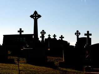 Grave sites have been vandalised. Picture: Cathy Adams