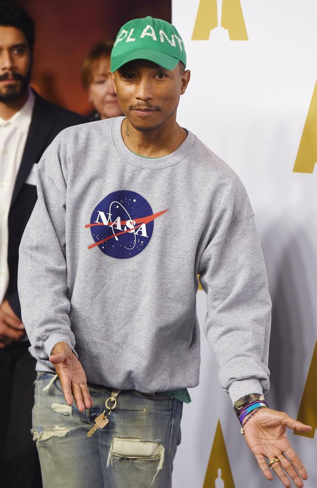 Pharrell Williams attends the 89th Annual Academy Awards Nominee Luncheon at The Beverly Hilton Hotel on February 6, 2017 in Beverly Hills, California. Picture: Getty