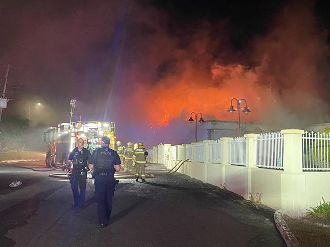 Photos shared from Queensland Ambulance of the fire at Oasis Church on August 27.