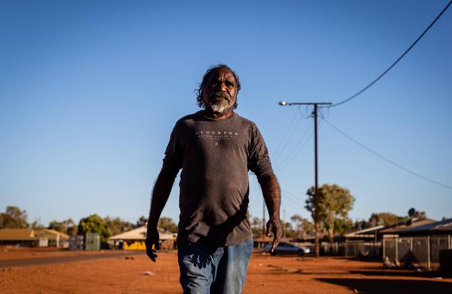 Warlpiri artist and Yuendumu resident Otto Jungarrayi Sims described the shooting as a scene reminiscent of the USA. Picture: Amos Aikman