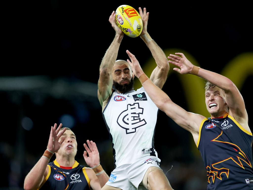 Important rebounding defender Adam Saad is in doubt to face the Saints next weekend. Picture: James Elsby/AFL Photos via Getty Images