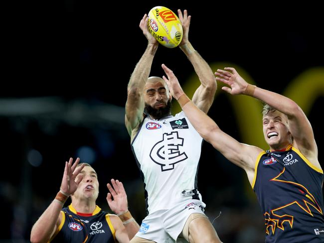 Important rebounding defender Adam Saad is in doubt to face the Saints next weekend. Picture: James Elsby/AFL Photos via Getty Images