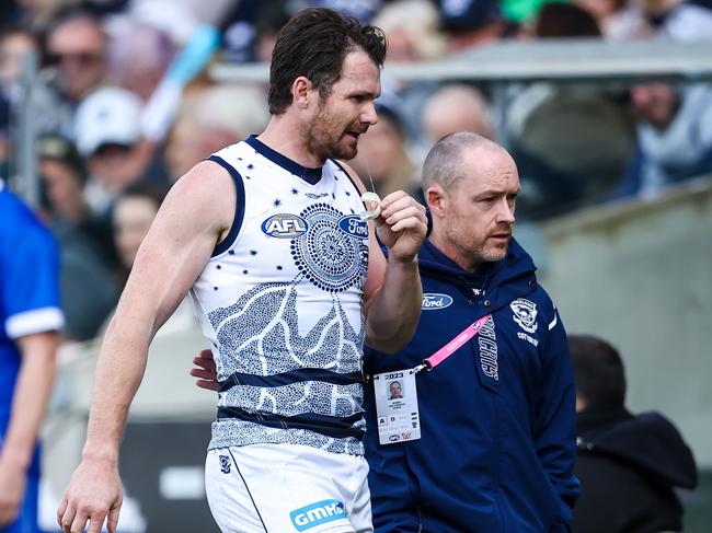 The Cats have struggled with their premiership defence thanks to injury problems of their own. Picture: Dylan Burns/AFL Photos via Getty Images