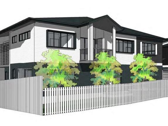 An artist's impression of the townhouse development proposed for 2/4 Thurso St, North Booval.