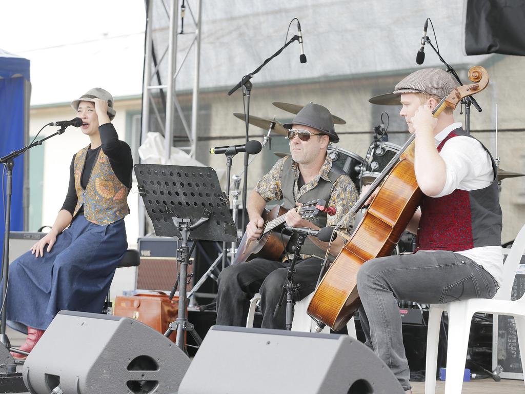 Musicians performing at the Taste of the Huon Picture: MATHEW FARRELL