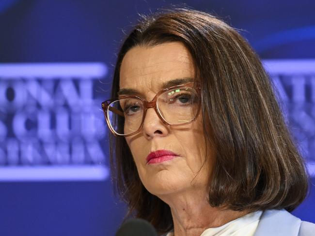 CANBERRA, AUSTRALIA - NewsWire Photos - 23 APRIL, 2025: Mark Butler MP, Minister for Health and Aged Care debates Senator Anne Ruston, Shadow Minister for Health and Aged Care at the National Press Club of Australia in Canberra. Picture: NewsWire / Martin Ollman
