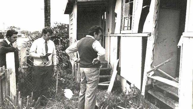 DEVASTATION: The front walls of the house were blown away by the bomb blast. Picture: Queensland Police Service