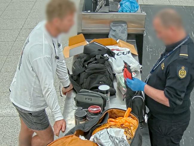 A Tasmanian gym enthusiast has been ordered to pay almost $20,000 in fines and court costs for attempting to smuggle a ‘small pharmacy’ of steroids into Australia.  The 31-year-old was searched by Australian Border Force officers when he returned to Perth on a flight from Malaysia on 10 July, 2019. At the time the man was a FIFO worker in Western Australia. Pictures: ABF