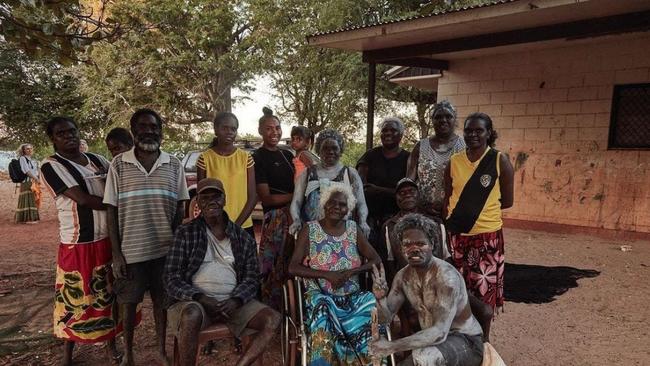 Tarlisa Gaykamangu pictured with relatives belonging to the Gupupuymgu Clan, in Milingimbi, East Arnhem Land.