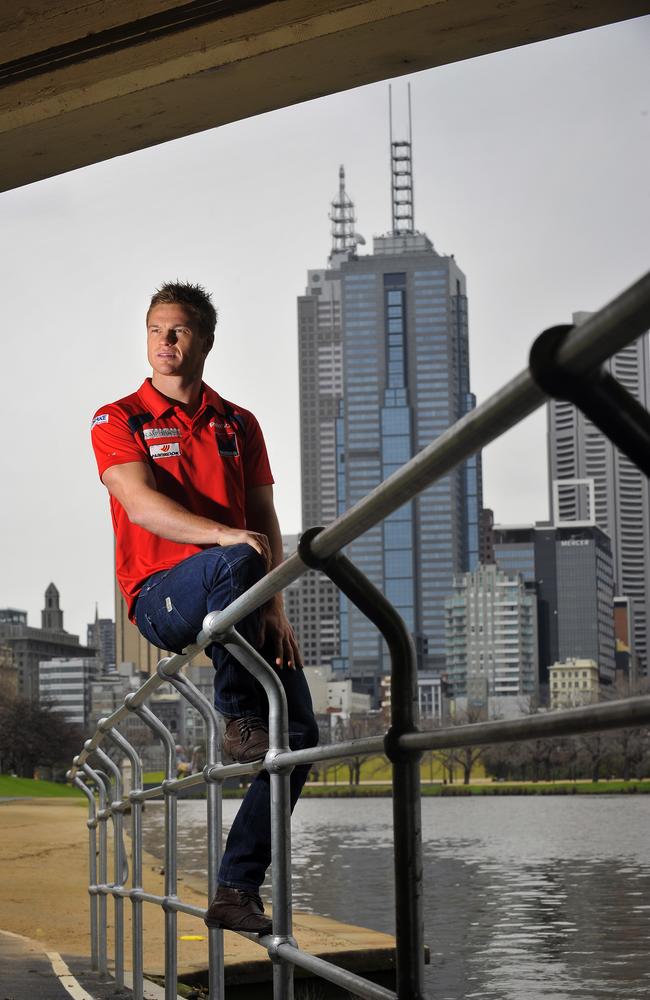 Colin Sylvia relaxes beneath the Swan St Bridge in 2010.