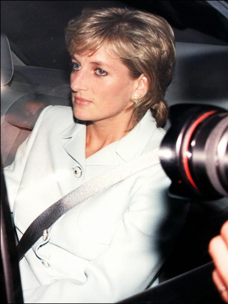 Princess Diana staring at one of the Paparazzi guys 1996