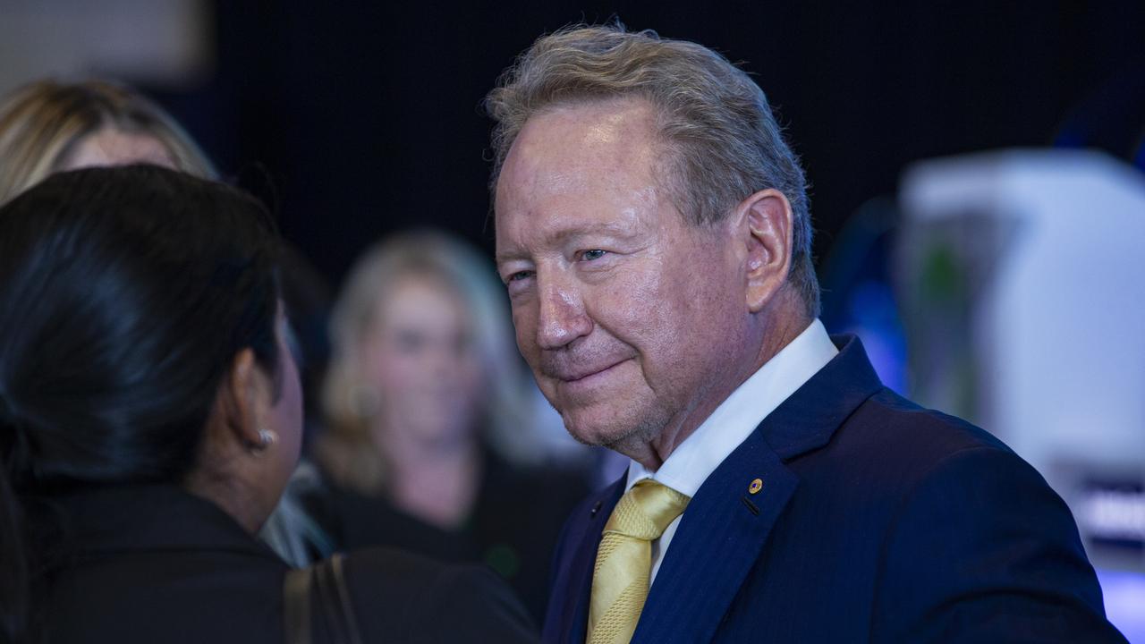 Andrew Forrest at Fortescue’s AGM in Perth. Picture: Ross Swanborough