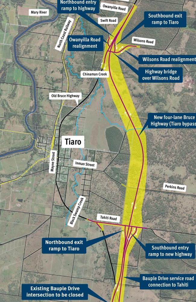 Work on the long-awaited $336 million Tiaro Bypass is expected to start in February 2025 and be finished less than two years later if the project gets the green light under the federal government’s Environment Protection Act. Picture: TMR