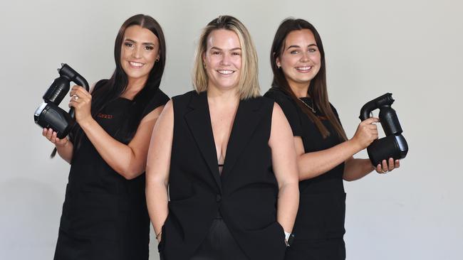 Spraytan.co was chosen as winner of the best spray tan on the Gold Coast. Left to right ,Stevie McDonald, (technician), Hayley Coleman (owner) and Dana Rowles (technician). Picture Glenn Hampson