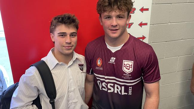 Jye Gray (TSS) and Liam Le Blanc (Nudgee) will go from teammates to opponents.