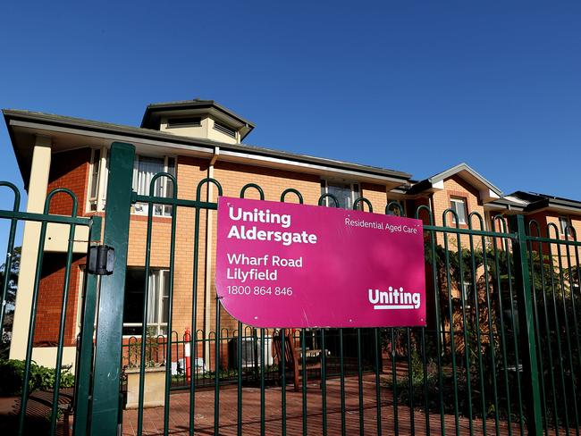 A Uniting Aldersgate residential aged care facility in Sydney Picture: NCA NewsWire / Dylan Coker