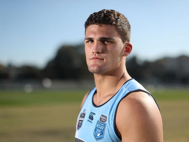 Nathan Cleary poses in the sunshine. Photo by Mark Metcalfe/Getty Images