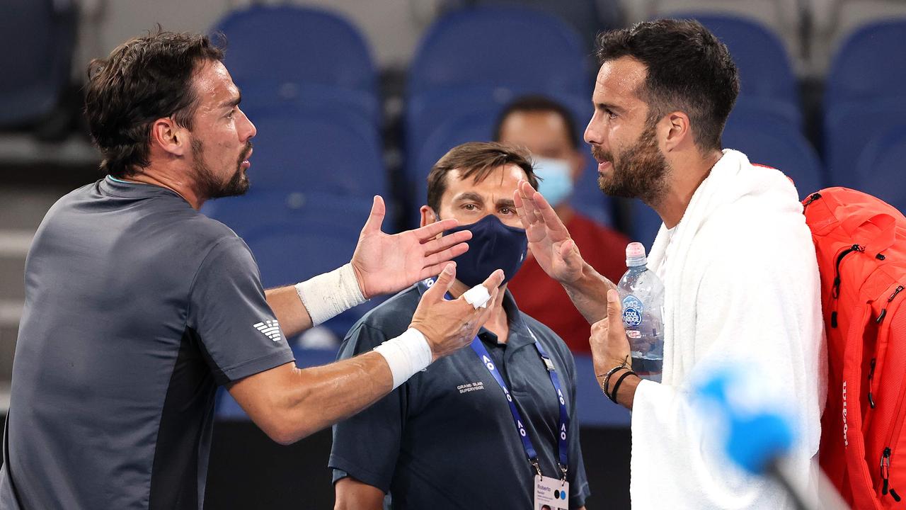 Australian Open 2021 Fabio Fognini vs Salvatore Caruso what was