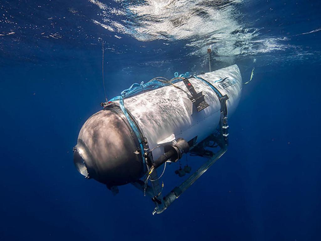 File image of the Titan submersible beginning a descent. All five people on board were killed in June near the wreck of the Titanic on a deep-diving tourist trip in the Atlantic Ocean. Picture OceanGate Expeditions/AFP