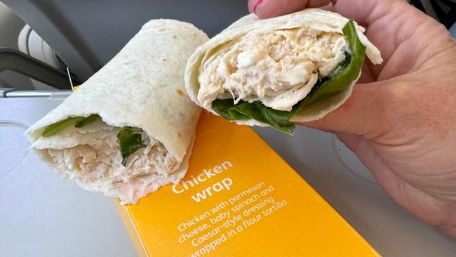 The chicken wrap. Picture: Kerry Heaney